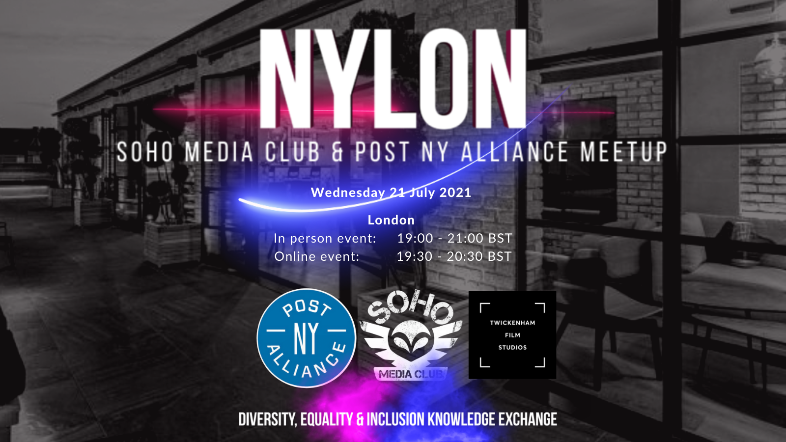 TFS host event with Soho Media Club & Post New York Alliance // Wed 21st July