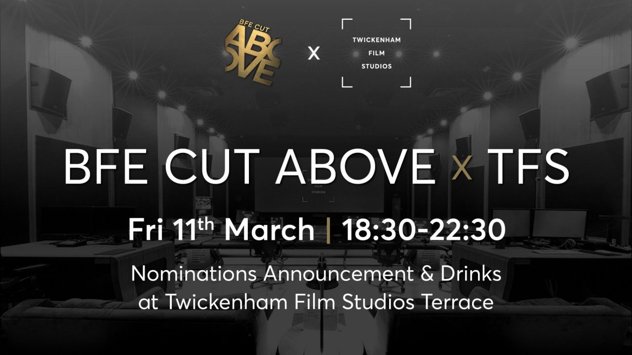 The invitation for the BFE Cut Above Awards 2022 taking place at TFS.