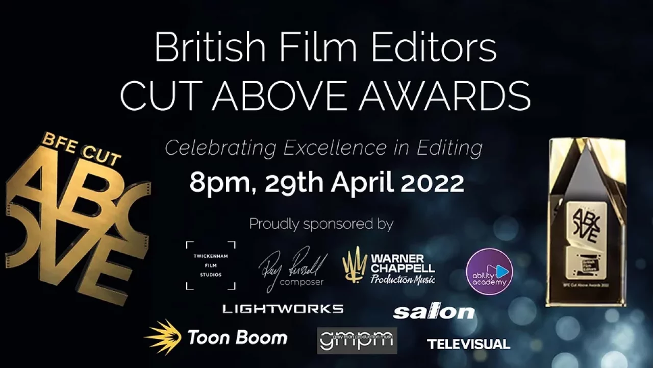BFE's poster for the Cut Above Awards Ceremony on 29 April at 8pm.